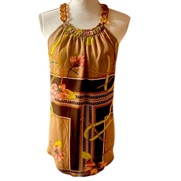 7th Avenue New York and Co. ladies top chain link around collar. Medium. - Picture 1 of 10